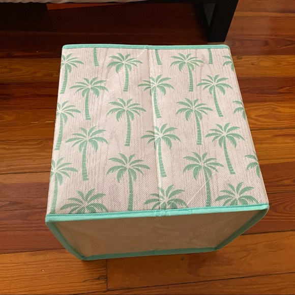 Cotton Palm Tree Convertible Storage Organizing Foldable Cube New - Picture 1 of 3